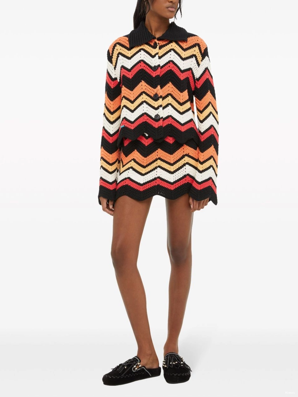 Affordable Women Kaleidoscopic jacket chevron knitted Alanui 0804